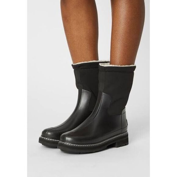 Free People Hunter Refined Sherpa Wellies Size UK 6. Sh4 - Picture 1 of 15